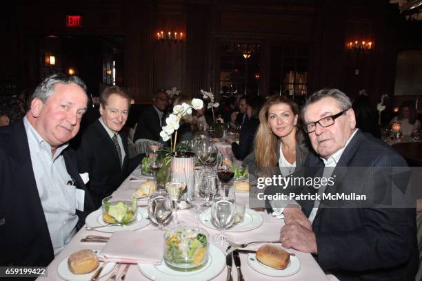 Ted Shugrue, Steven Shift, Milos Forman and Martina Forman attend GLORIA STEINEM and MORT ZUCKERMAN hosts a lunch with KATE WINSLET in celebration...