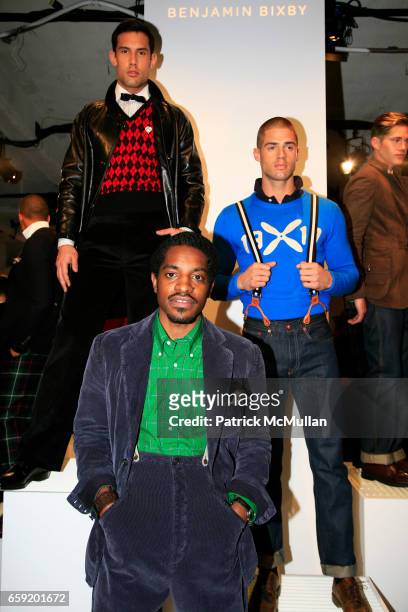 Andre 3000 attends GQ/CFDA Honor Second Annual "Best New Menswear Designer in America" Finalists at Rockefeller Center on February 11, 2009 in New...