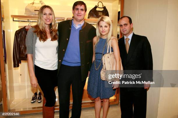 Alison Brokaw, George Brokaw, Alexandra Vidal and Jose Maria Trullos attend TOD'S And W MAGAZINE Host Cocktails To Benefit LOVE HEALS at Tod's on...