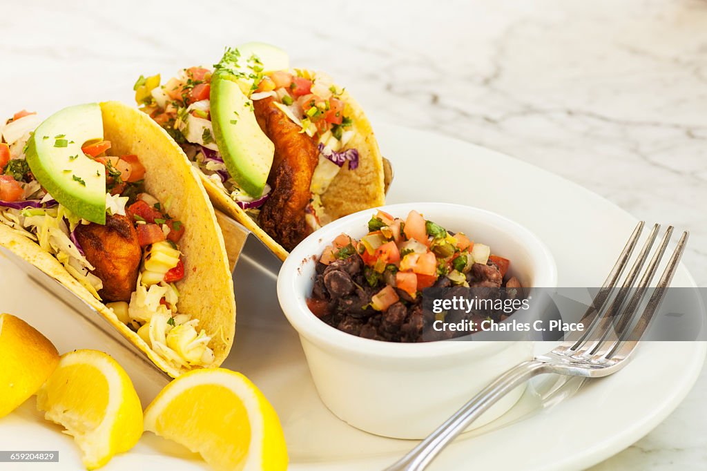Baja fish tacos