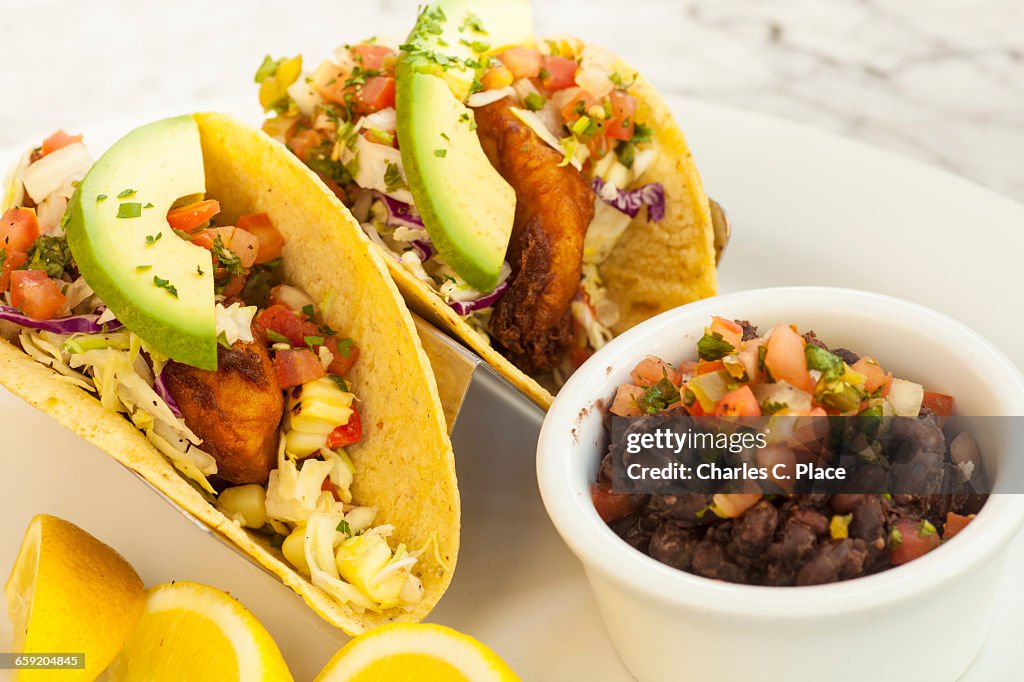 Baja fish tacos