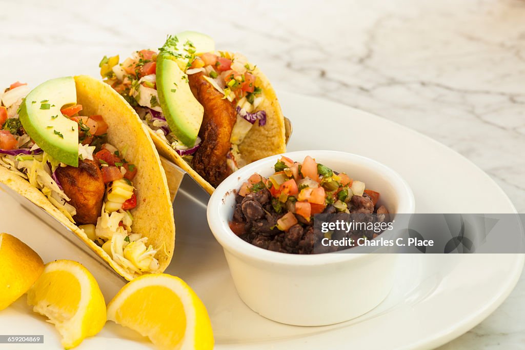 Baja fish tacos