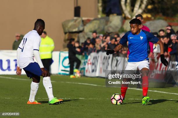 Christopher Nkunku of France during the 4 Nations Tournament U20 match between France and Portugal on March 28, 2017 in Ploufragan, France.