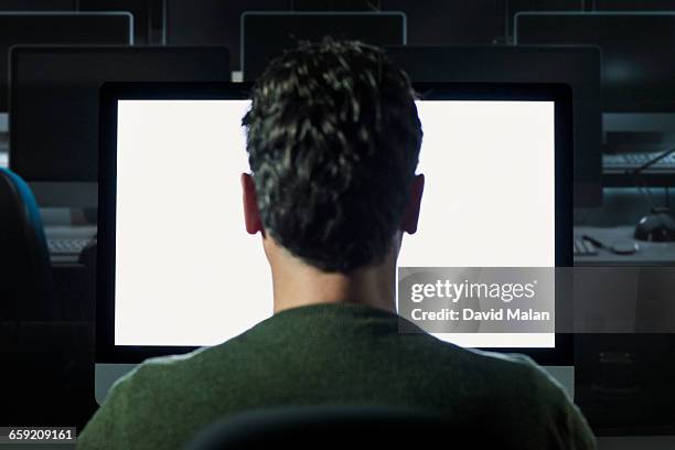 2,740 Man Behind Computer Screen Stock Photos, High-Res Pictures, and ...
