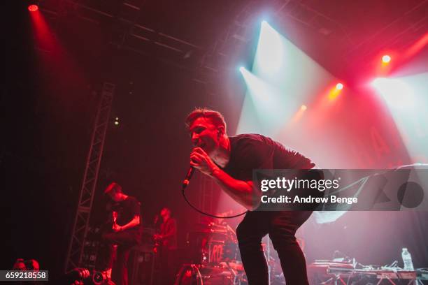 Alex Costello of Roam performs at O2 Academy Leeds on March 13, 2017 in Leeds, England.