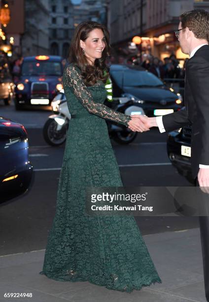 Catherine, Duchess of Cambridge attends the Portrait Gala 2017 at the National Portrait Gallery on March 28, 2017 in London, England.