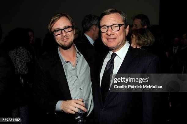 Sterling Ruby and Michael Ovitz attend PaceWildenstein hosts Opening and Afterparty of STERLING RUBY 2TRAPS at PaceWildenstein & The Standard on...