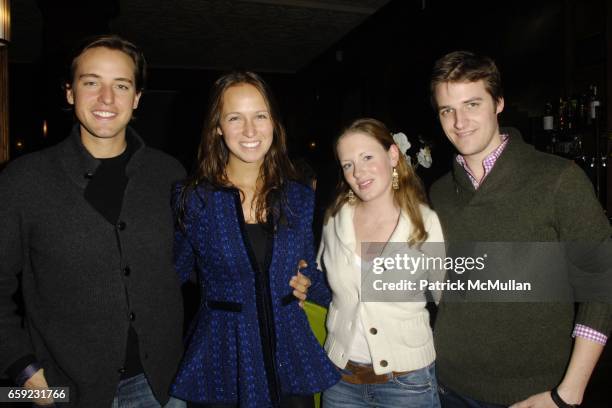 Alexander Gilkes, Misha Nonoo, Bettina Prentice and Jamie Prentice attend SUPER BOWL Party at The Oak Room on February 1, 2009 in New York City.