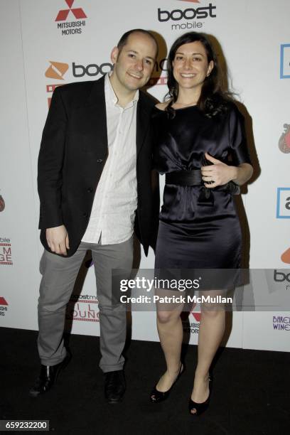 Tom Donahue and Jill Schweitzer attend THE BOOST MOBILE FILM LOUNGE pre-party and arrivals for the GUEST OF CINDY SHERMAN screening at 1 Oak and 66th...