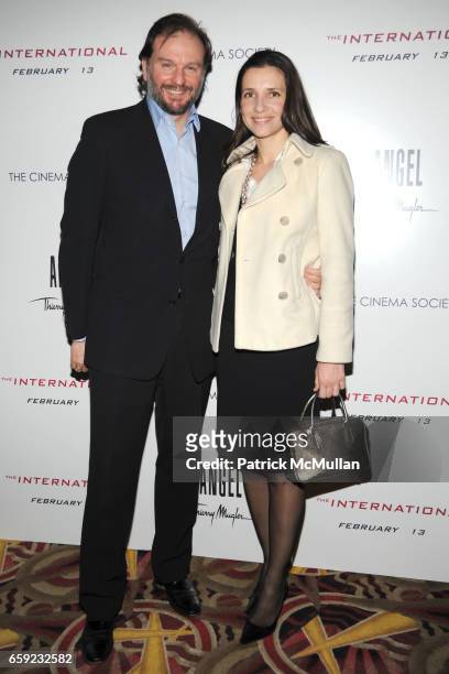 Nicolas Mirzayantz and Princess Alexandra of Greece attend THE CINEMA SOCIETY & ANGEL BY THIERRY MUGLER host the premiere of "THE INTERNATIONAL" at...