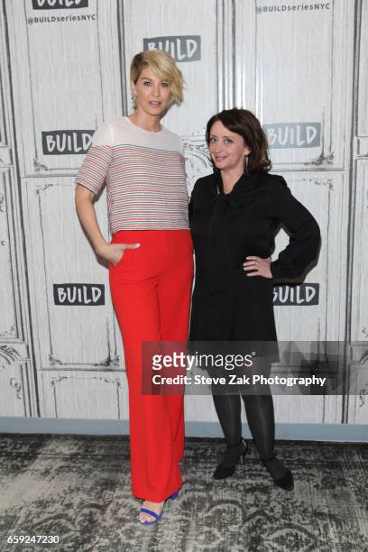 Jenna Elfman and Rachel Dratch attend Build Series to discuss "Imaginary Mary" at Build Studio on March 28, 2017 in New York City.