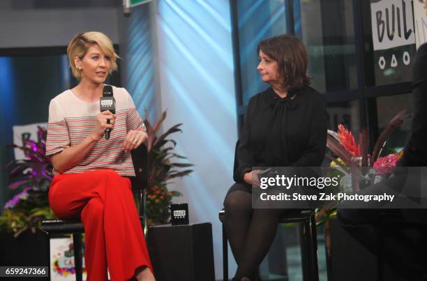 Jenna Elfman and Rachel Dratch attend Build Series to discuss "Imaginary Mary" at Build Studio on March 28, 2017 in New York City.