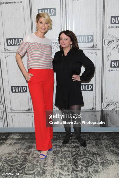 Jenna Elfman and Rachel Dratch attend Build Series to discuss "Imaginary Mary" at Build Studio on March 28, 2017 in New York City.