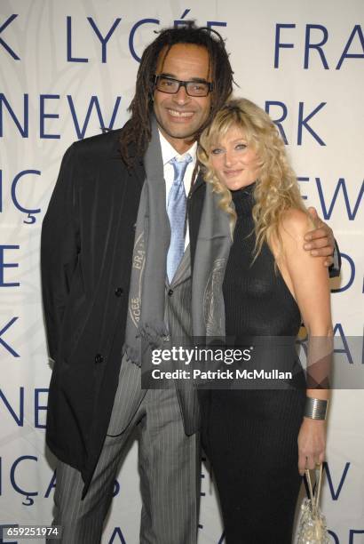Yannick Noah and Isabelle Camus attend LYCEE FRANCAIS DE NEW YORK Celebrates its 10th Gala at 7 World Trade Center on February 6, 2009 in New York...