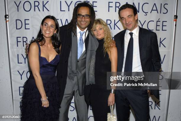 Charlotte Sarkozy, Yannick Noah, Isabelle Camus and Sidney Toledano attend LYCEE FRANCAIS DE NEW YORK Celebrates its 10th Gala at 7 World Trade...