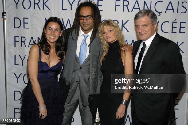 Charlotte Sarkozy, Yannick Noah, Isabelle Camus and Sidney Toledano attend LYCEE FRANCAIS DE NEW YORK Celebrates its 10th Gala at 7 World Trade...