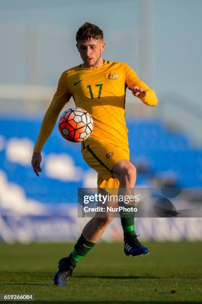 Jake Brimmer during the friendly match of national teams U21 of Australia vs. Finland in Pinatar Arena, Murcia, SPAIN. March, 27th 2017 .