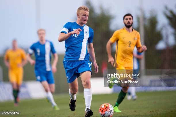 Mikko Kuningas during the friendly match of national teams U21 of Australia vs. Finland in Pinatar Arena, Murcia, SPAIN. March, 27th 2017 .