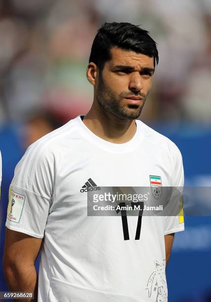 Mehdi Taremi of Iran looks on during Iran against China PR - FIFA 2018 World Cup Qualifier on March 28, 2017 in Tehran, Iran.