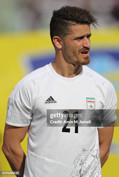 Vorya Ghafouri of Iran looks on during Iran against China PR - FIFA 2018 World Cup Qualifier on March 28, 2017 in Tehran, Iran.