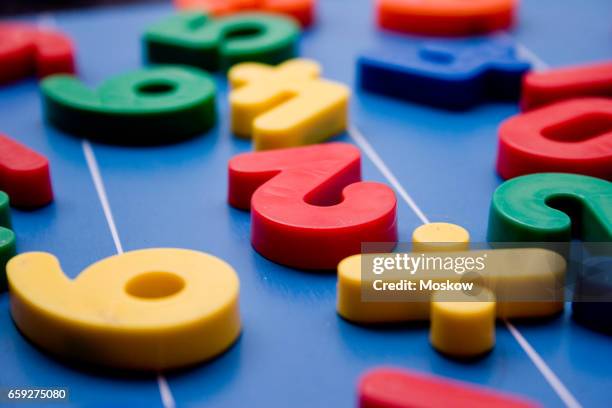 toy plastic numbers - number magnet stock pictures, royalty-free photos & images