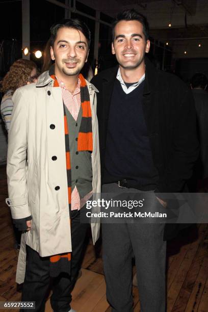 Joey Jalleo and Andrew Freesmeier attend LULU FROST & KAROLINA ZMARLAK Pre-Fashion Week Party on the High Line at 511 West 25th Street on February...