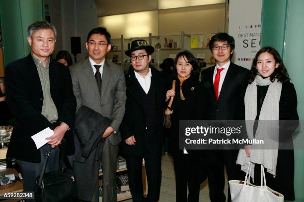 Yoon Sang Jong, Park Sehun, Zinoo Park, Mee Young Lee, Kiho Song and Min Hee Kim attend MUSEUM OF MODERN ART and HYUNDAICARD Celebrate The Launch of...