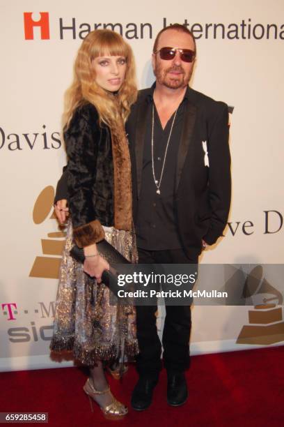 Anouska Fisz and Dave Stewart attend Pre-GRAMMY Gala & Salute to Industry Icons with Clive Davis at The Beverly Hilton on February 7, 2009 in Beverly...