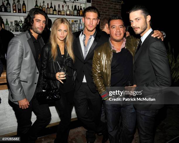 Jay Lyon, Katharina Damm, Adam Senn, Sean Patterson and Ben Hill attend CALVIN KLEIN COLLECTION Women's Spring 2010 After-Party at The Standard on...