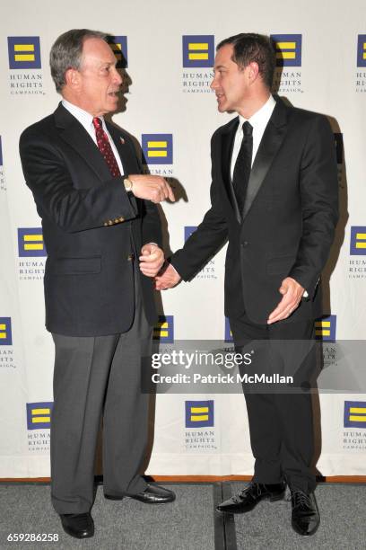 Michael R. Bloomberg and Joe Solmonese attend HUMAN RIGHTS CAMPAIGN 2009 Greater New York Gala Dinner to Honor KEITH OLBERMANN and MORGAN STANLEY at...