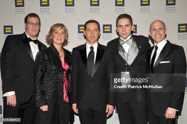 Rob Hornak, Lori Megown, Joe Solmonese, Rick Raven and Bryan Parsons attend HUMAN RIGHTS CAMPAIGN 2009 Greater New York Gala Dinner to Honor KEITH...