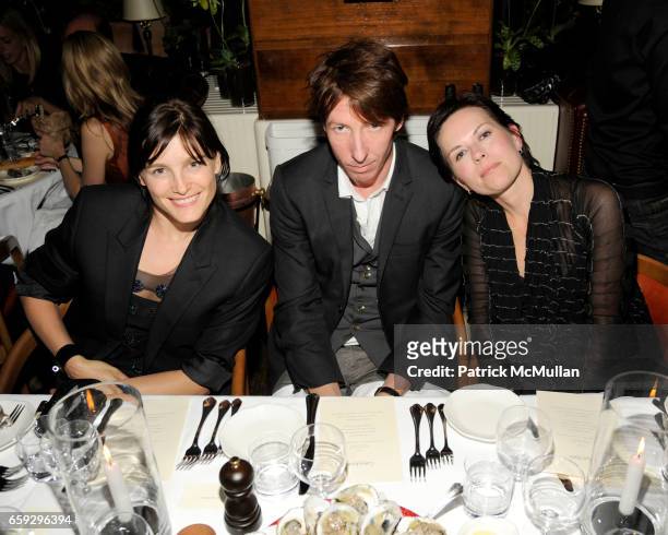 Tabitha Simmons, Craig McDean and Melisa Goldie attend CALVIN KLEIN COLLECTION Women's Spring 2010 Post-Show Dinner at The Standard on September 17,...