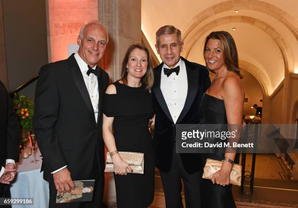 Nick Hollingworth, Anna Hartropp, Lord Stuart Rose and Tania Foster-Brown attend the Portrait Gala 2017 sponsored by William & Son at the National...