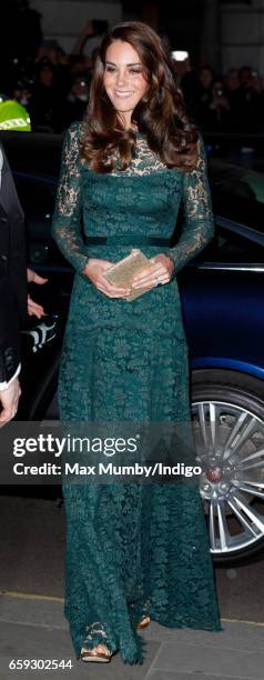 Catherine, Duchess of Cambridge attends the Portrait Gala 2017 at the National Portrait Gallery on March 28, 2017 in London, England.