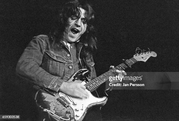 Rory Gallagher of The Taste performing in Copenhagen, Denmark, September 1970.