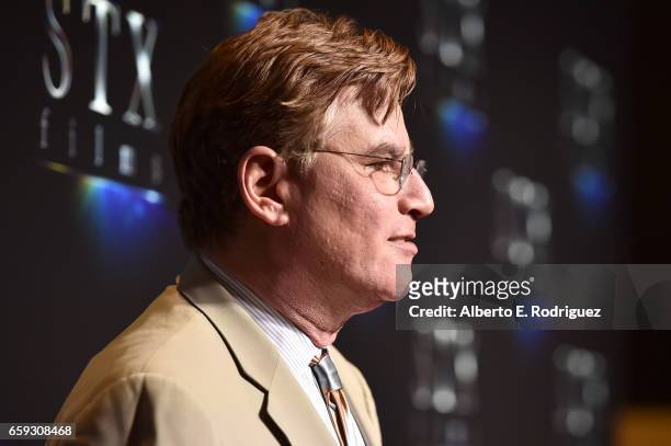 Writer Aaron Sorkin at CinemaCon 2017 The State of the Industry: Past, Present and Future and STXfilms Presentation at The Colosseum at Caesars...