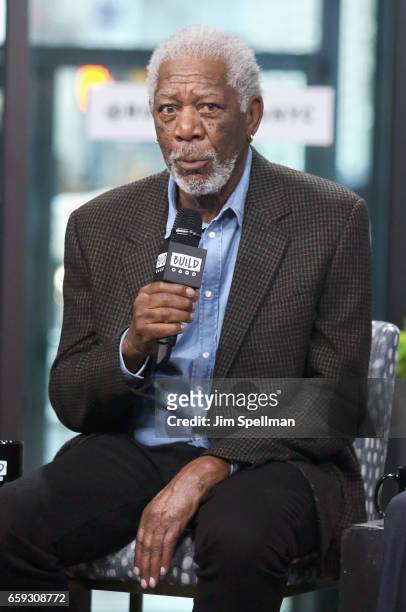 Actor Morgan Freeman attends the Build series to discuss "Going In Style" at Build Studio on March 28, 2017 in New York City.