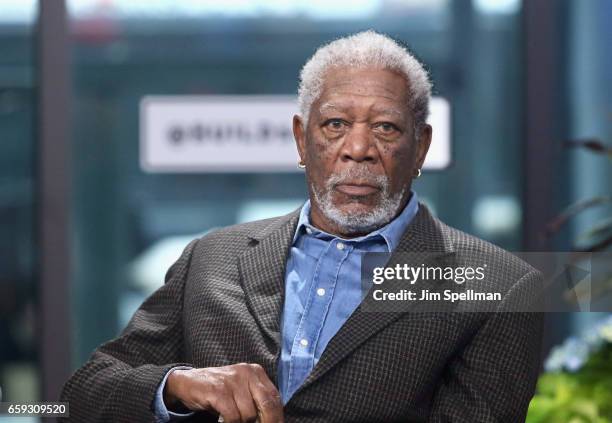 Actor Morgan Freeman attends the Build series to discuss "Going In Style" at Build Studio on March 28, 2017 in New York City.