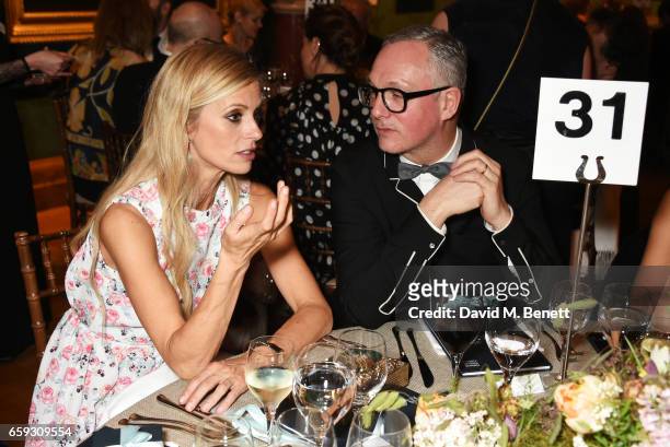 Laura Bailey and Josh Wood attend the Portrait Gala 2017 sponsored by William & Son at the National Portrait Gallery on March 28, 2017 in London,...