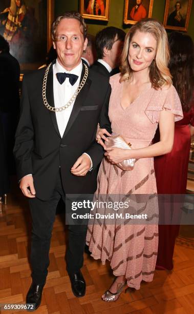 Harry Beecher and Donna Air attend the Portrait Gala 2017 sponsored by William & Son at the National Portrait Gallery on March 28, 2017 in London,...