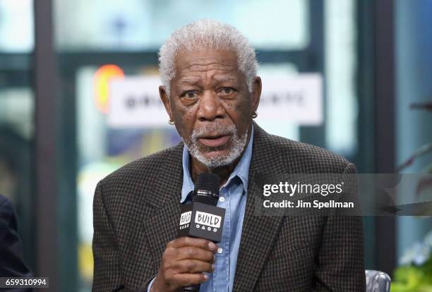 Actor Morgan Freeman attends the Build series to discuss "Going In Style" at Build Studio on March 28, 2017 in New York City.