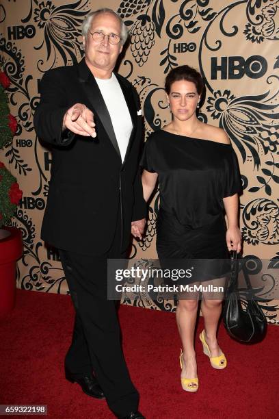 Chevy Chase and Caley Chase attend HBO EMMY After Party at Pacific Design Center on September 20, 2009 in West Hollywood, California.