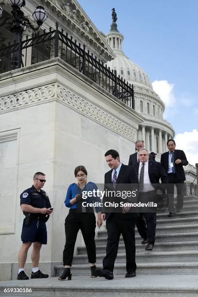 House Select Committee on Intelligence Chairman Devin Nunes leaves the U.S. Capitol after a series of votes March 28, 2017 in Washington, DC. Nunes...