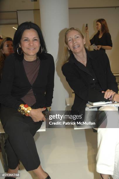 Candy Pratts Price and Beth Weitzman attend Vera Wang Spring 2010 Collection at 138 Mercer Street on September 15, 2009 in New York City.