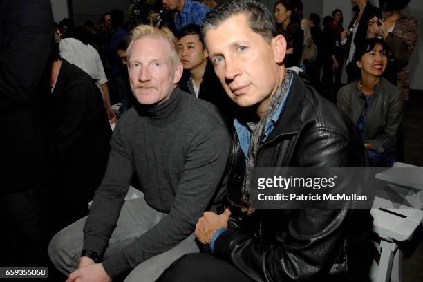 Bruce Pass and Stefano Tonchi attend ROBERT GELLER Spring 2010 Collection at Exit Art on September 11, 2009 in New York City.