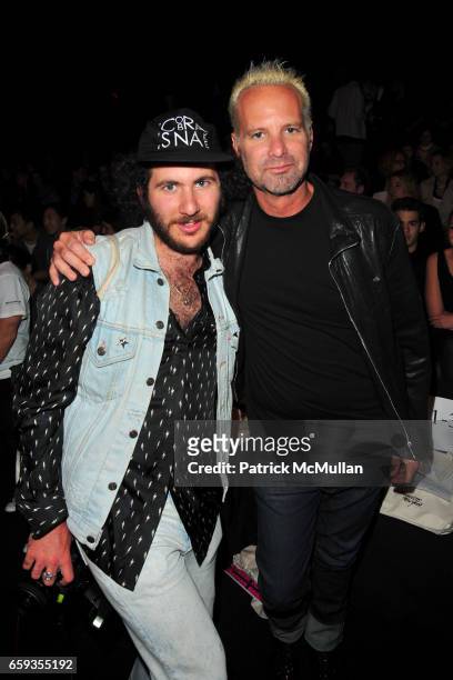 Mark "The Cobrasnake" Hunter and Marvin Scott Jarrett attend ERIN WASSON X RVCA Spring 2010 Collection at The Tent on September 11, 2009 in New York...
