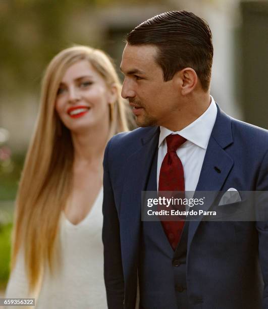 Jose Maria Manzanares and Rocio Escalona attend the 'Paul Ricard Bullfights Club' Awards 2017 at the Residence of the French ambassador on March 28,...