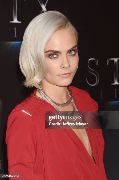 Actress Cara Delevingne at CinemaCon 2017 The State of the Industry: Past, Present and Future and STX Films Presentation at The Colosseum at Caesars...