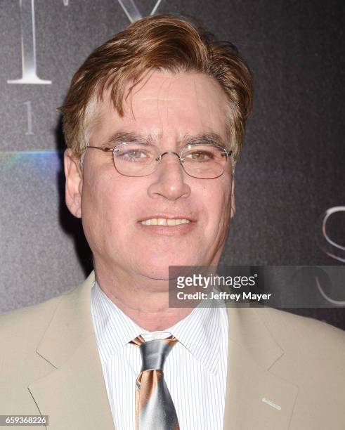 Writer/director Aaron Sorkin at CinemaCon 2017 The State of the Industry: Past, Present and Future and STX Films Presentation at The Colosseum at...