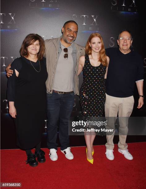 Producers Amy Pascal, Matt Jackson, actress Jessica Chastain and producer Mark Gordon at CinemaCon 2017 The State of the Industry: Past, Present and...